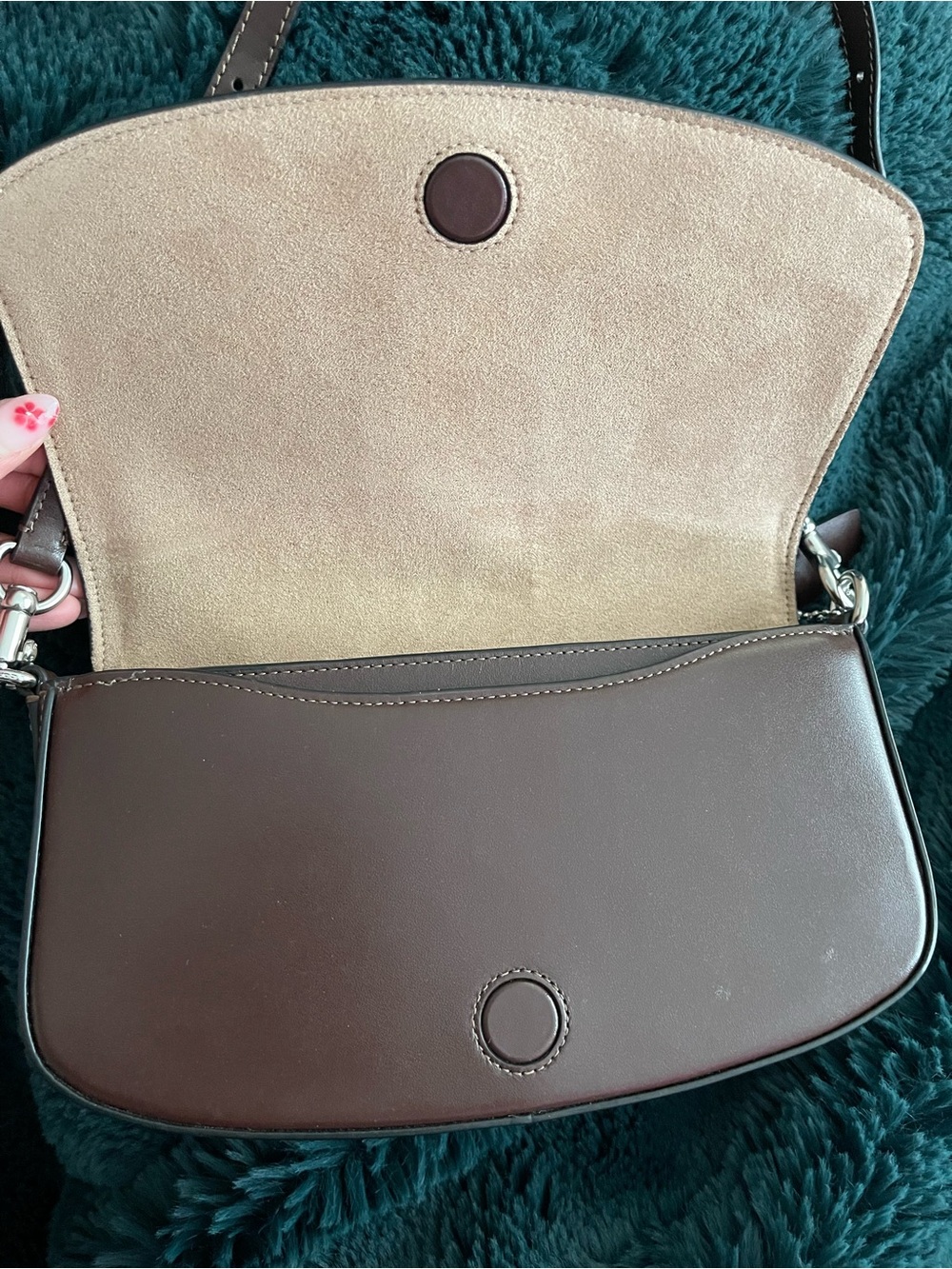 COACH Andrea Brown Signature Canvas Shoulder Bag - Picture 2 of 7